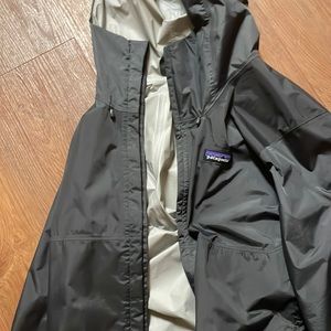 Grey Patagonia raincoat